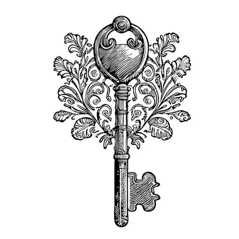 Premium Vector Retro Key Sketch Hand Drawn In Doodle Style Illustration