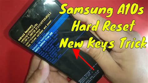 Samsung Galaxy A10s Hard Reset Youtube