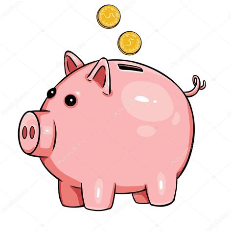 Clipart: piggy bank | Vector cartoon piggy bank — Stock Vector ...