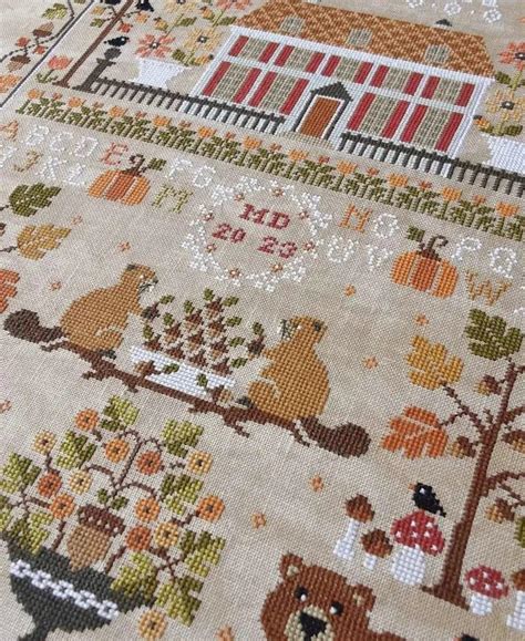 Autumn Sampler Fiche Ou Kit De Point De Croix Crocette A Gog