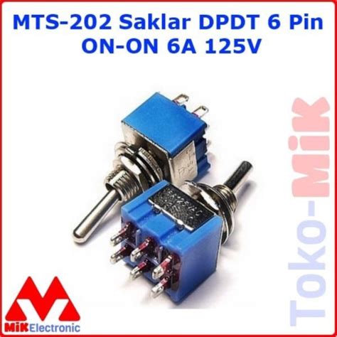 Jual Harga Turun Mts 202 Dpdt Saklar 6 Pin On On Switch Mts202 6a 125v