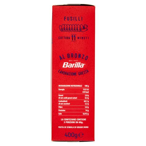 Fusilli 400g Al Bronzo Barilla DAmbros Ipermercato