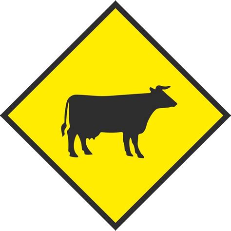 W 151 Cattle Or Farm Animals Road Warning Signs Ireland Pd Signs