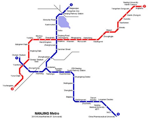 Nanjing Subway Map - TravelsFinders.Com