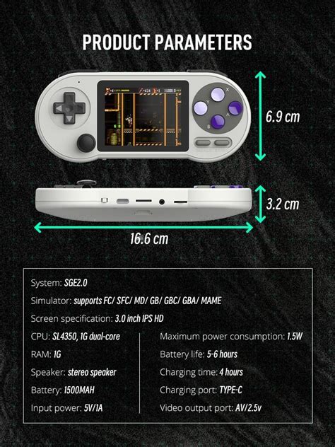 Sg Data Frog Inch Ips Sf Retro Handheld Snes Anbernic Miyoo