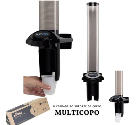 Dispenser Poupador Para Copos De Gua Preto Multicopo Nobre