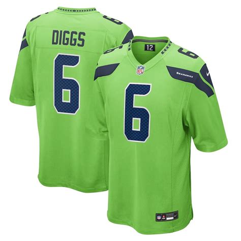 Men's Seattle_Seahawks Quandre Diggs Neon Green Game Jersey - Walmart.com