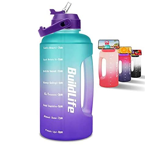 Buildlife 22 Litre Water Bottle Motivational Half Gallon Water Jug W