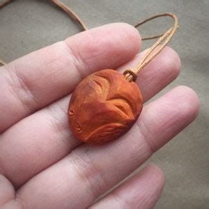 Hand Carved Avocado Stone Necklace Owls Are Not What They Seem Owl