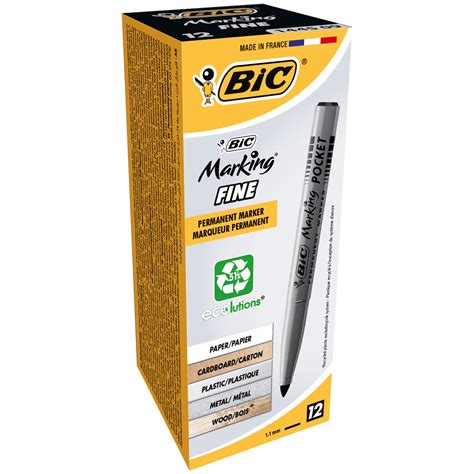 Bic Marking Fine Ecolutions Marqueurs Permanents Pointe Conique Fine