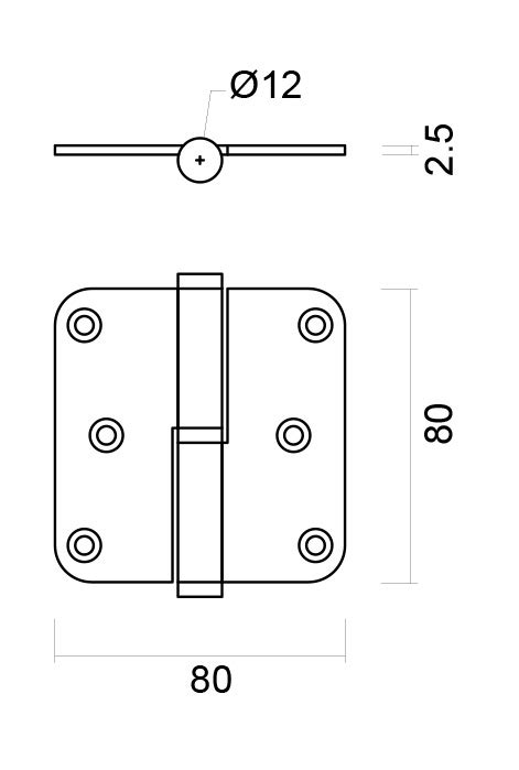 Vous cherchez des charnières bronze vue 80x80x2 5mm Deurklinkenshop