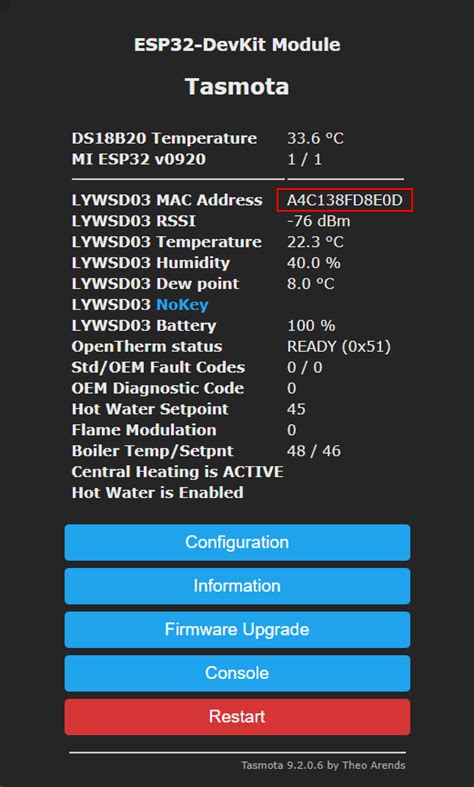 ESP32 Tasmota OpenTherm Thermostat BLE DIYLESS Electronics