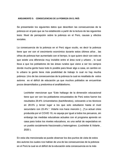 S Tarea Fichas Textuales Y De Resumen Argumento Consecuencias De