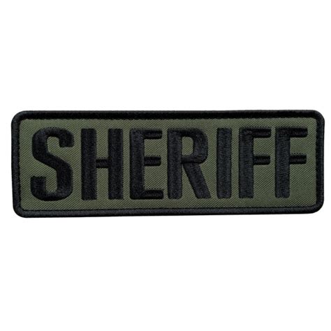 Uuken 6x2 Inches Big Medium Embroidered County Deputy Sheriff Patch Em