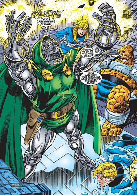 Comic Book Artwork • The Fantastic Four Defeated By Doctor Doom