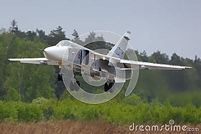 Sukhoi Su-24M Bomber Of Russian Air Force Landing At Kubinka Air Force ...