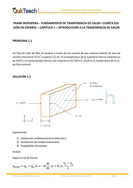 Solucionario Transferencia de Calor y Masa Física materia energía