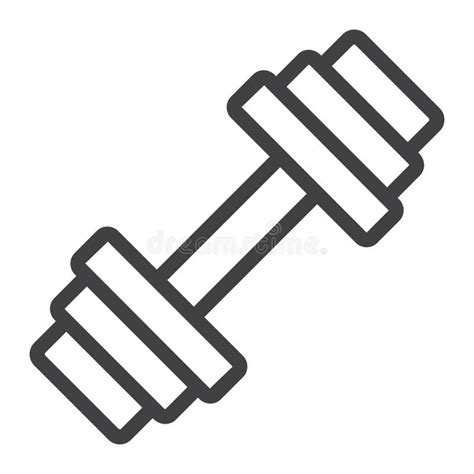 Barbell Flat Icon Fitness And Sport Dumbbell Stock Vector