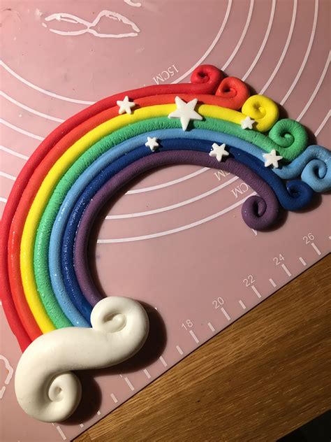 Fondant Rainbow Cake Topper