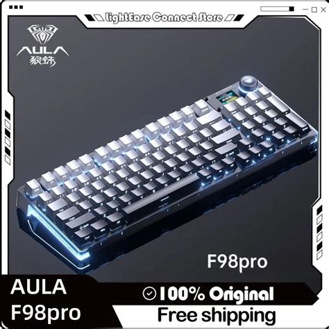 Aula F98 Pro Teclado Mec Nico Sem Fio 95 Teclas Tri Mode Estrutura De Junta Hot