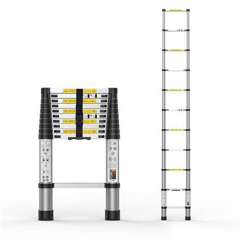 BOWEITI Telescopic Portable 10 5FT Aluminum Extendable Ladder With