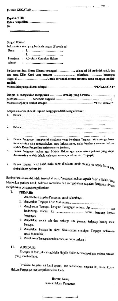 Detail Contoh Surat Gugatan Sengketa Tanah Koleksi Nomer 42