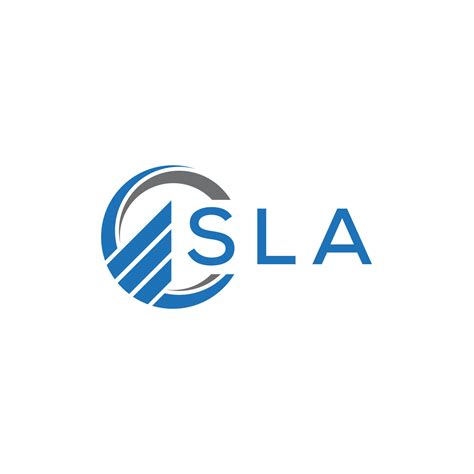 SLA Flat accounting logo design on white background. SLA creative ...