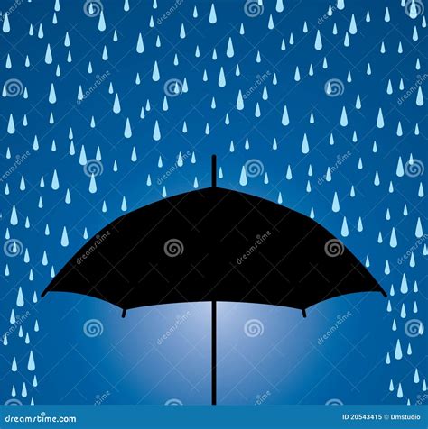 Umbrella Protection From Rain Stock Vector Illustration Of Rain