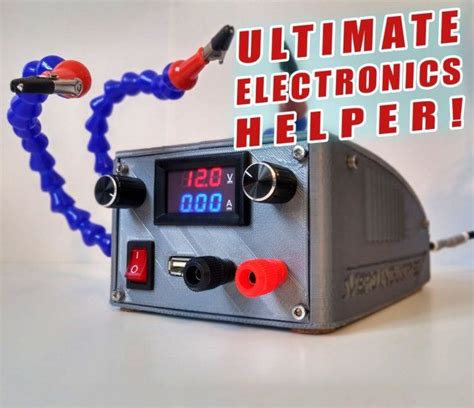 Регулируемый блок питания с третьей рукой | Diy electronics ...