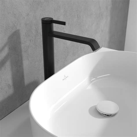 Villeroy And Boch Dawn Tall Single Lever Basin Mixer Matt Black