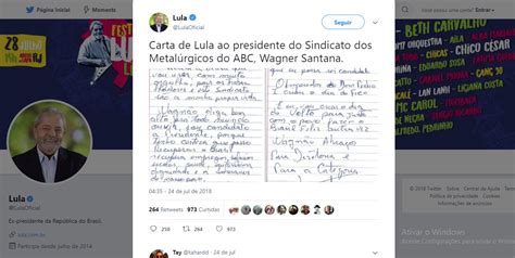 Em Carta Lula Se Compara A Dom Pedro E Diz Que Vai Criar O Dia Do