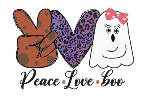 Peace Love Boo Sublimation Design Graphic By Creative T Shirt Design