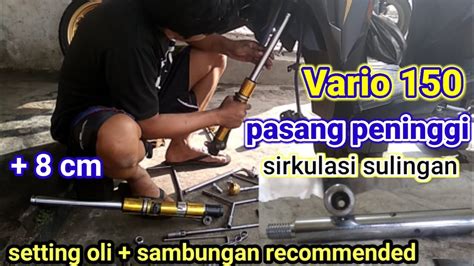 Cara Pasang Peninggi Shock Depan Vario 150 YouTube