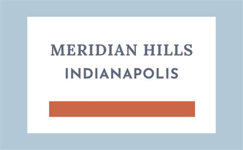 Meridian Hills - a beautiful town inside of Indianapolis - Living In Indianapolis