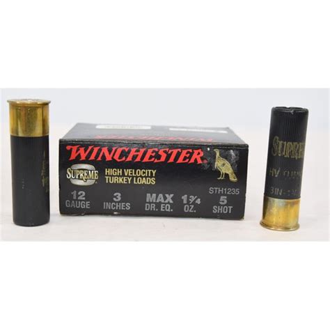 10 Rounds Winchester Supreme 12 Gauge 3 No 5 Shot Turkey Loads 1 3 4oz Landsborough Auctions