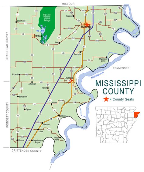 State Of Arkansas County Map