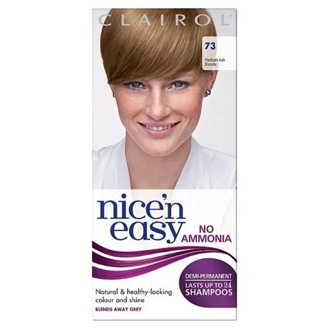 Clairol Nice N Easy No Ammonia Hair Dye Ash Blonde Hair Superdrug