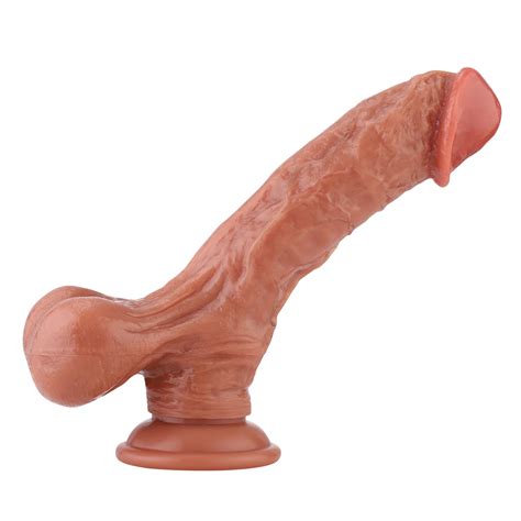 Realistischer Dildo KlicLok Und Saugnapf 22 CM Beige Hismith