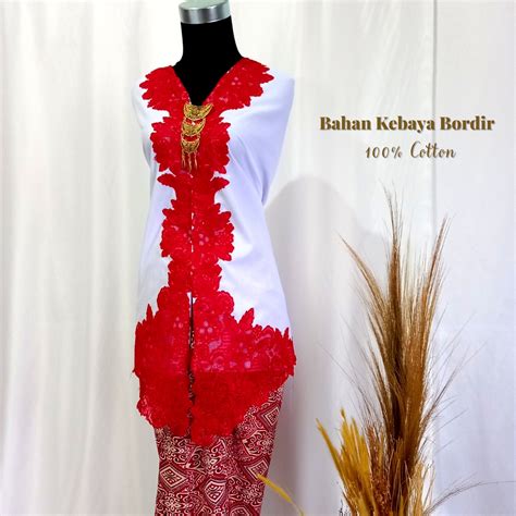 Jual Pusat Bordir Tasikmalaya Bahan Kebaya Katun Bordir Bali Kebaya