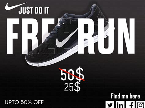 Nike Free Run Banner Ad - Freebie Supply