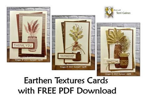 Card Sketch Cards Created With Earthen Textures Bundle FREE PDF