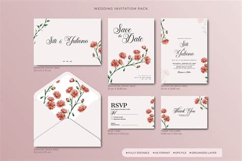 Wedding Card Set Template Graphic By Yuli Freepik Creative Fabrica