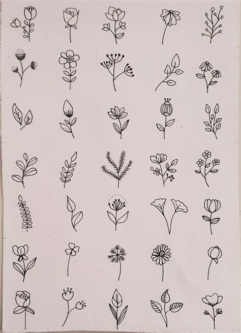 Small Flower Drawings Simple Flower Drawing Simple Flower Design