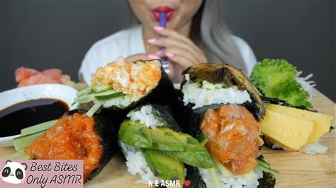 Best Bites Only Asmr Sushi Cones Spicy Salmon Toro Unagi Avocado