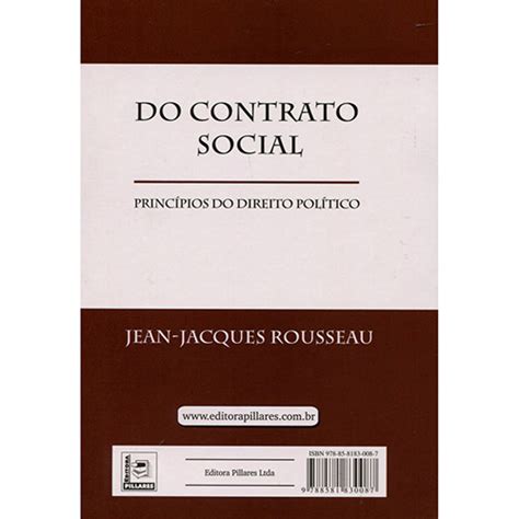 Livro Do Contrato Social Princ Pios Do Direito Pol Tico Em Promo O