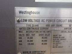 Westinghouse Low Voltage AC Power Circuit Breaker - Yellow Tag Auctions