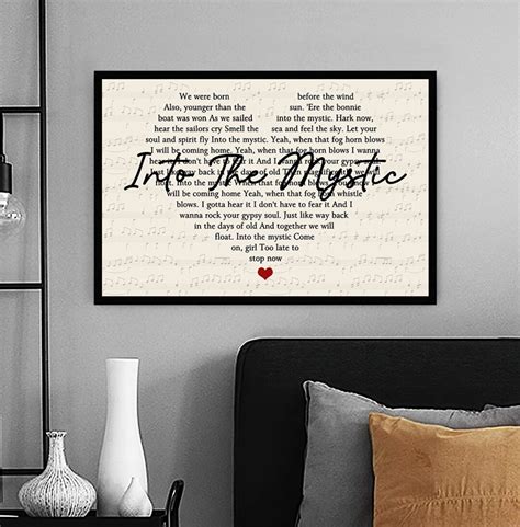 Van Morrison Into The Mystic Lyrics Poster Into The Mystic Etsy