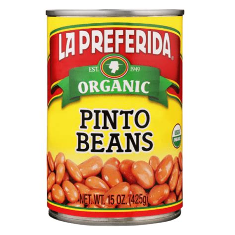 Organic Pinto Beans Frijoles Pintos 15oz Can La Preferida