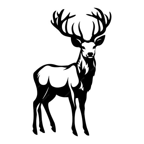 Premium Vector Deer In Silhouette Vector Illustration