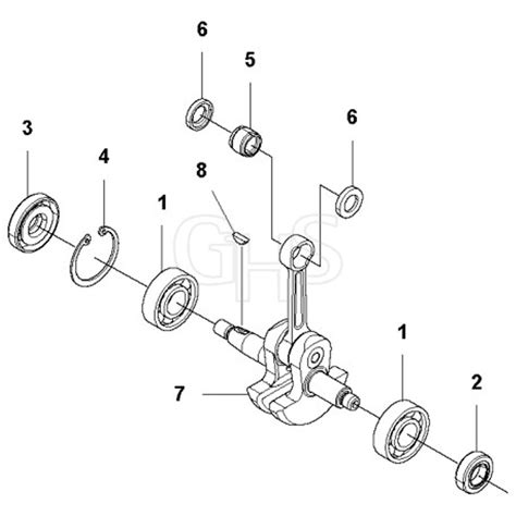 Mcculloch B P Crankshaft Parts Diagram Ghs